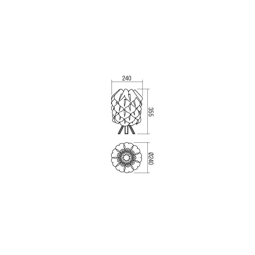 Redo 01-1523 - Eπιτραπέζιο φωτιστικό INBO 1xE27/28W/230V λευκό
