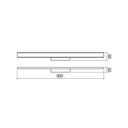 Redo 01-1527 - Φως καθρέφτη μπάνιου LED DAO 1xLED/36W/230V IP44