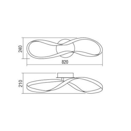 Redo 01-1529 - LED Φωτιστικό οροφής ντιμαριζόμενο NUBO LED/34,5W/230V λευκό