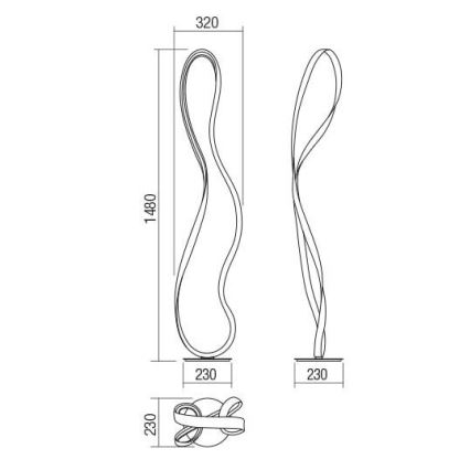 Redo 01-1532 - Φωτιστικό δαπέδου LED Dimmable NUBO LED/34,5W/230V λευκό