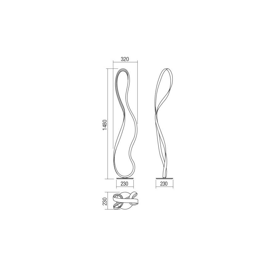 Redo 01-1532 - Φωτιστικό δαπέδου LED Dimmable NUBO LED/34,5W/230V λευκό
