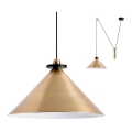 Redo 01-1545 - Κρεμαστό φωτιστικό οροφής KALIMBA 1xE27/42W/230V διάμετρος 42 cm spider μπρονζέ