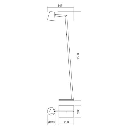 Redo 01-1556 - Επιδαπέδιο φωτιστικό MINGO 1xE27/42W/230V λευκό