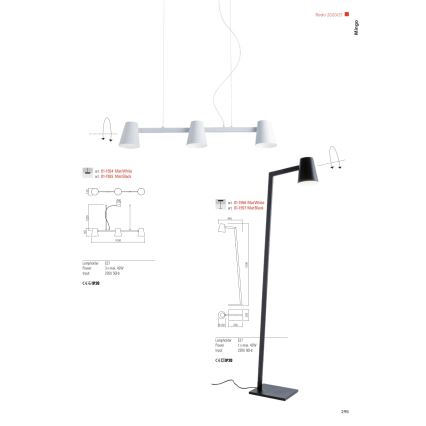 Redo 01-1557 - Επιδαπέδιο φωτιστικό MINGO 1xE27/42W/230V μαύρο