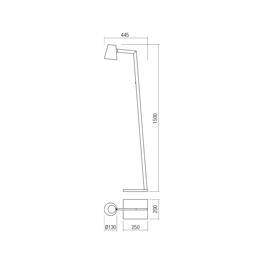 Redo 01-1557 - Επιδαπέδιο φωτιστικό MINGO 1xE27/42W/230V μαύρο