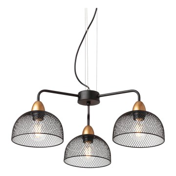 Redo 01-1573 - Κρεμαστό φωτιστικό με καλώδιο TAMIS 3xE27/42W/230V Ø 59 cm μαύρο