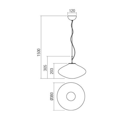 Redo 01-1618 - Κρεμαστό φωτιστικό οροφής ABSOLUTE 1xE27/42W/230V μπεζ