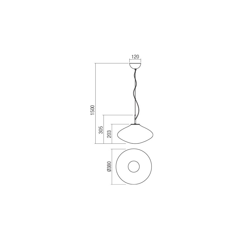 Redo 01-1620 - Κρεμαστό φωτιστικό οροφής ABSOLUTE 1xE27/42W/230V χάλκινο