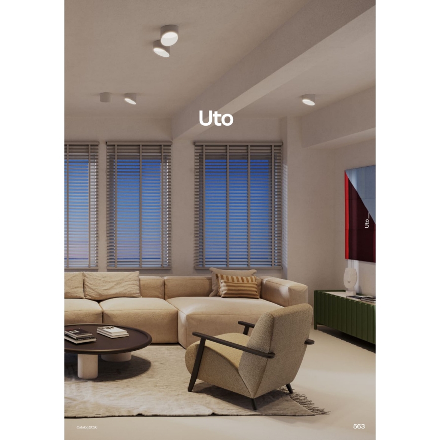 Redo 01-1627 - Φωτιστικό σποτ UTO LED/12W/230V, Ø 12 εκ., λευκό