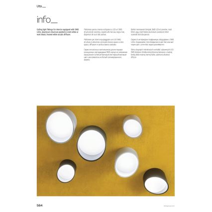 Redo 01-1630 - LED σποτ φωτιστικό UTO LED/18W/230V διάμ. 14 cm μαύρο