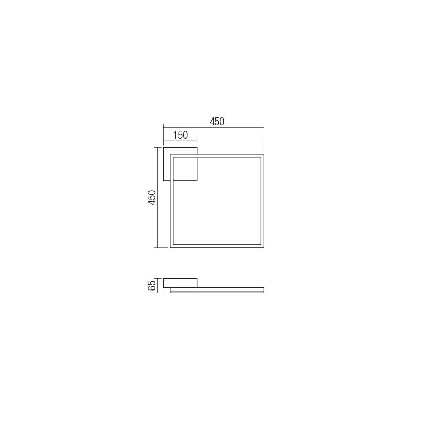 Redo 01-1639 - Ρυθμιζόμενο LED φωτιστικό οροφής KLEE LED/30W/230V 45x45 cm χρυσό