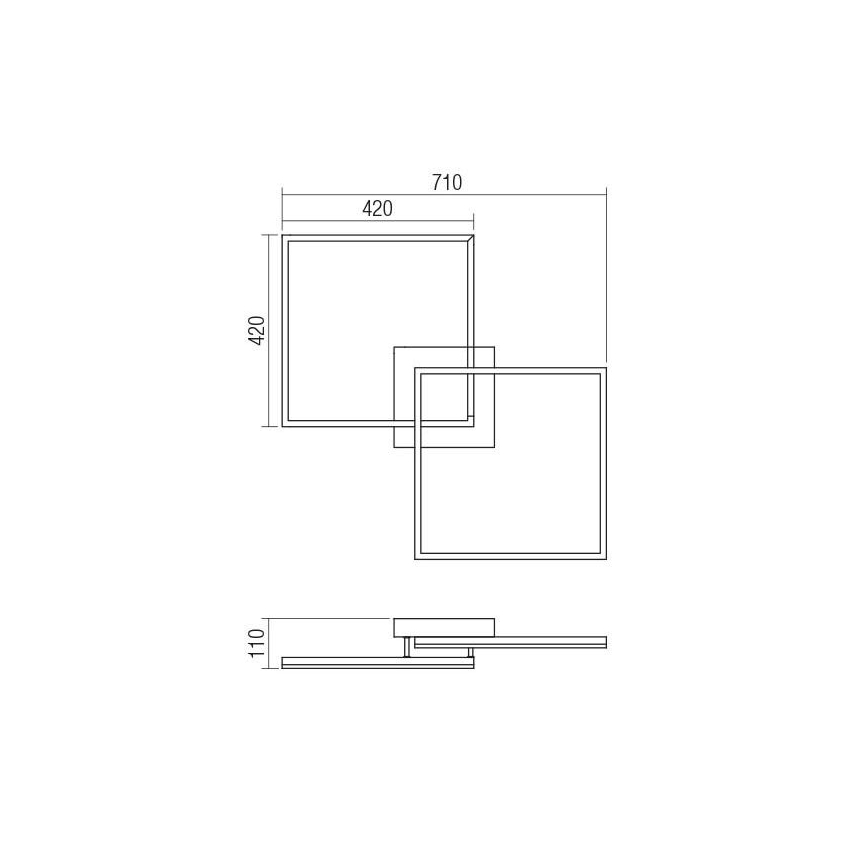 Redo 01-1642 - LED Ρυθμιζόμενο φωτιστικό οροφής KLEE LED/57W/230V λευκό