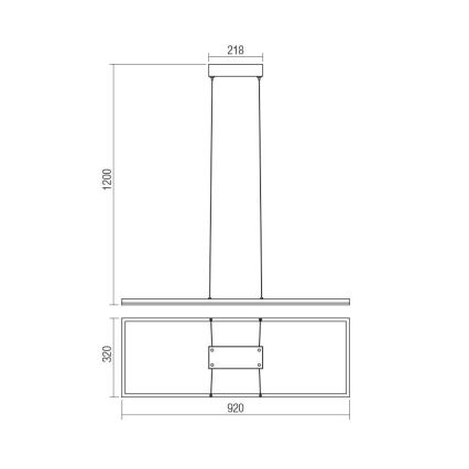 Redo 01-1645 - Πολύφωτο LED σε σχοινί KLEE 1xLED/48W/230V