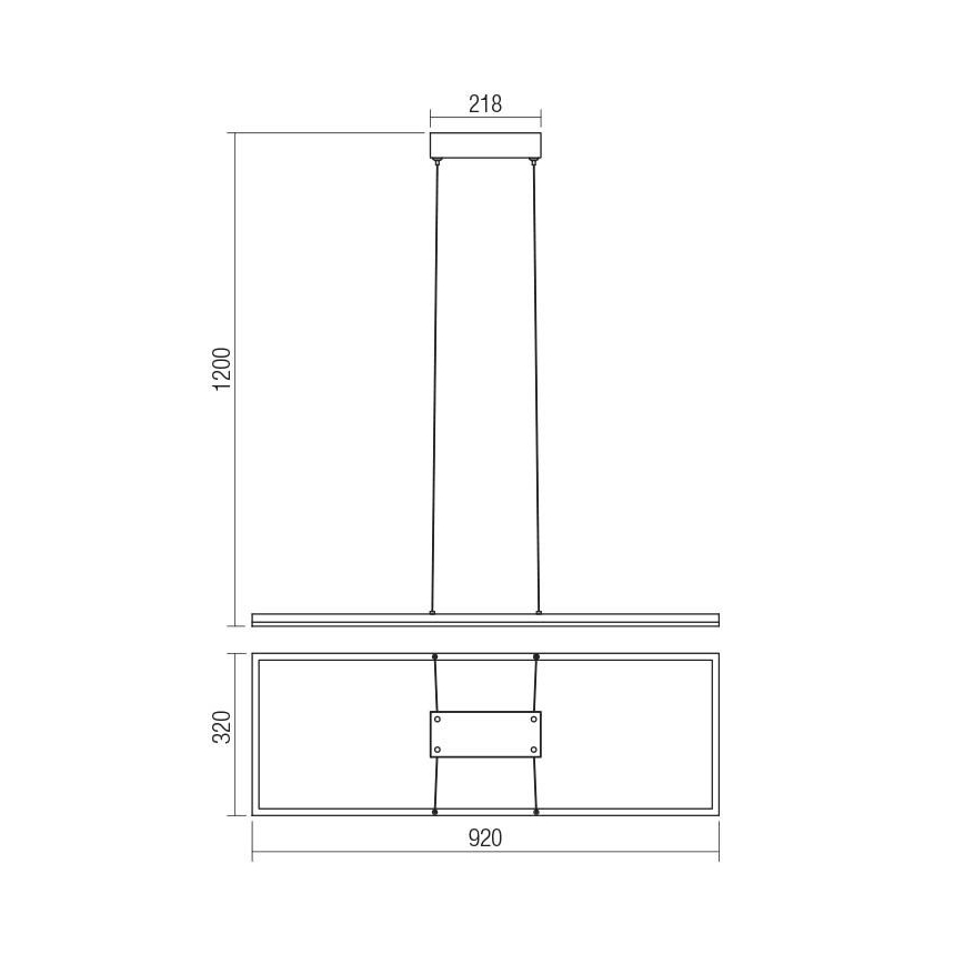 Redo 01-1645 - Πολύφωτο LED σε σχοινί KLEE 1xLED/48W/230V