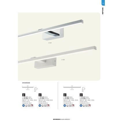 Redo 01-1671 - Φως καθρέφτη μπάνιου LED NEPTUNE LED/12W/230V IP44