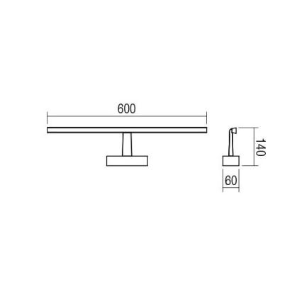 Redo 01-1672 - Φως καθρέφτη μπάνιου LED NEPTUNE LED/12W/230V IP44