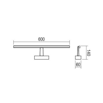 Redo 01-1673 - Φως καθρέφτη μπάνιου LED NEPTUNE LED/12W/230V IP44