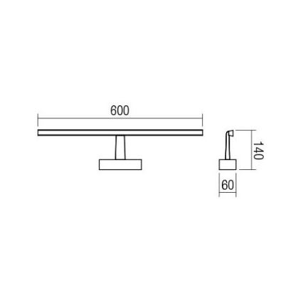 Redo 01-1674 - Φως καθρέφτη μπάνιου LED NEPTUNE LED/12W/230V IP44