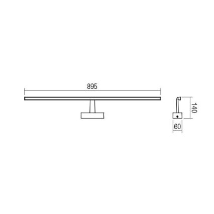 Redo 01-1676 - Φως καθρέφτη μπάνιου LED NEPTUNE LED/18W/230V IP44