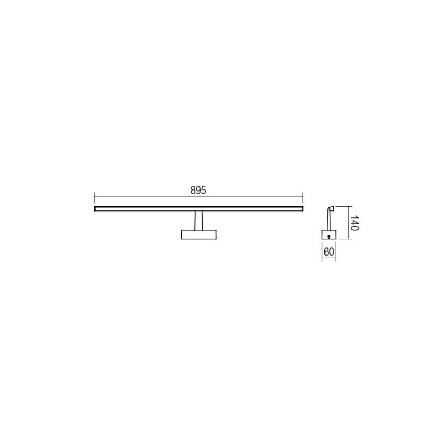 Redo 01-1676 - Φως καθρέφτη μπάνιου LED NEPTUNE LED/18W/230V IP44
