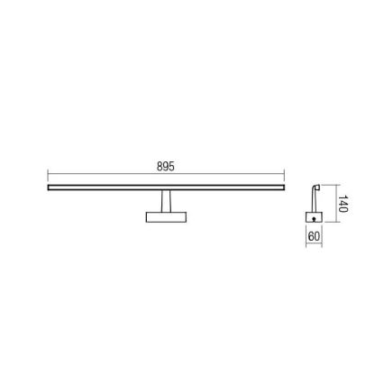 Redo 01-1677 - Φως καθρέφτη μπάνιου LED NEPTUNE 1xLED/18W/230V IP44