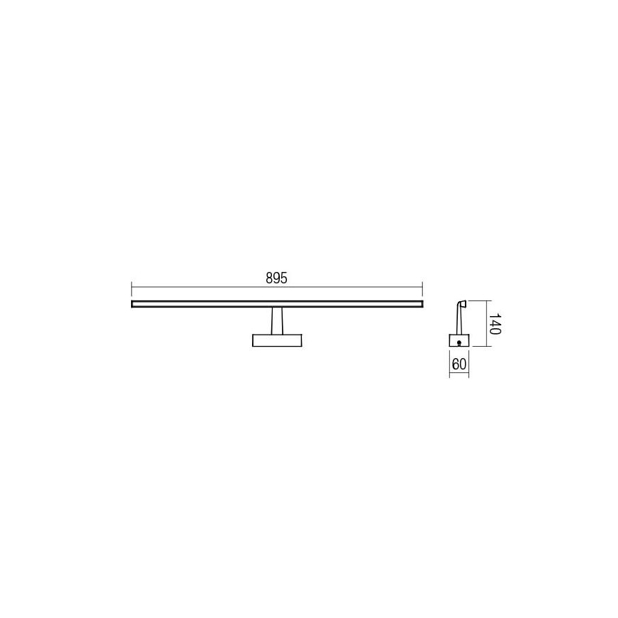 Redo 01-1677 - Φως καθρέφτη μπάνιου LED NEPTUNE 1xLED/18W/230V IP44