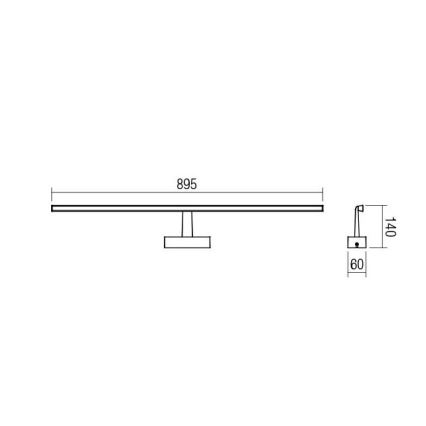 Redo 01-1678 - Φως καθρέφτη μπάνιου LED NEPTUNE 1xLED/18W/230V IP44