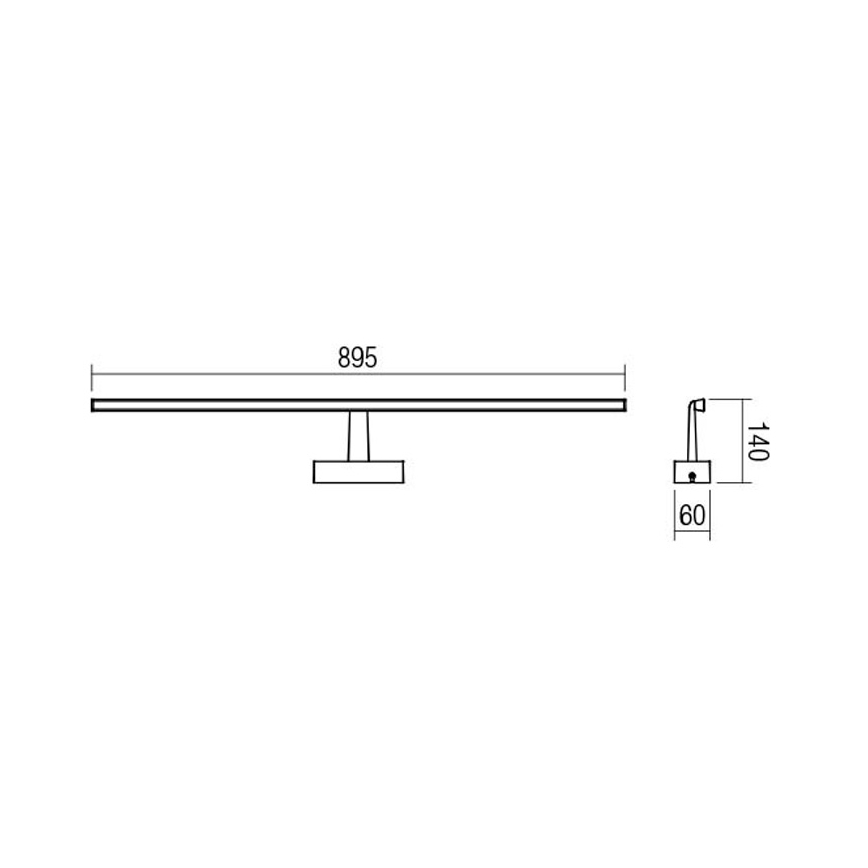 Redo 01-1678 - Φως καθρέφτη μπάνιου LED NEPTUNE 1xLED/18W/230V IP44