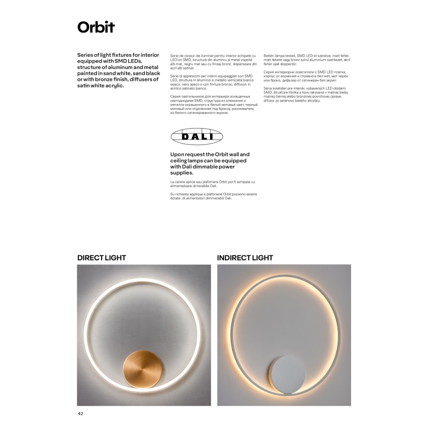 Redo 01-1701 - Φως τοίχου LED ORBIT LED/28W/230V