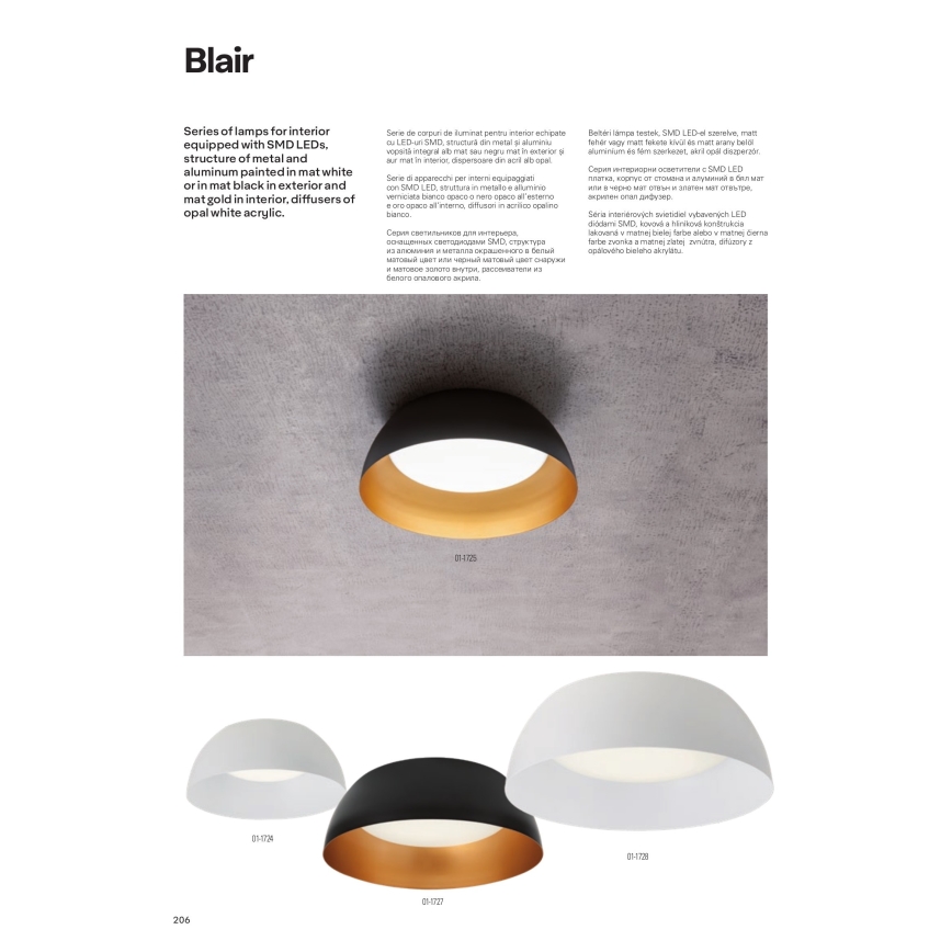 Redo 01-1732 - Πολύφωτο LED με συρματόσχοινο BLAIR LED/55W/230V 3000K λευκό