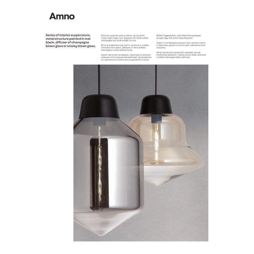 Redo 01-1770 - Κρεμαστό φωτιστικό οροφής AMNO 1x/E27/42W/230V διάμετρος 33 cm μπεζ