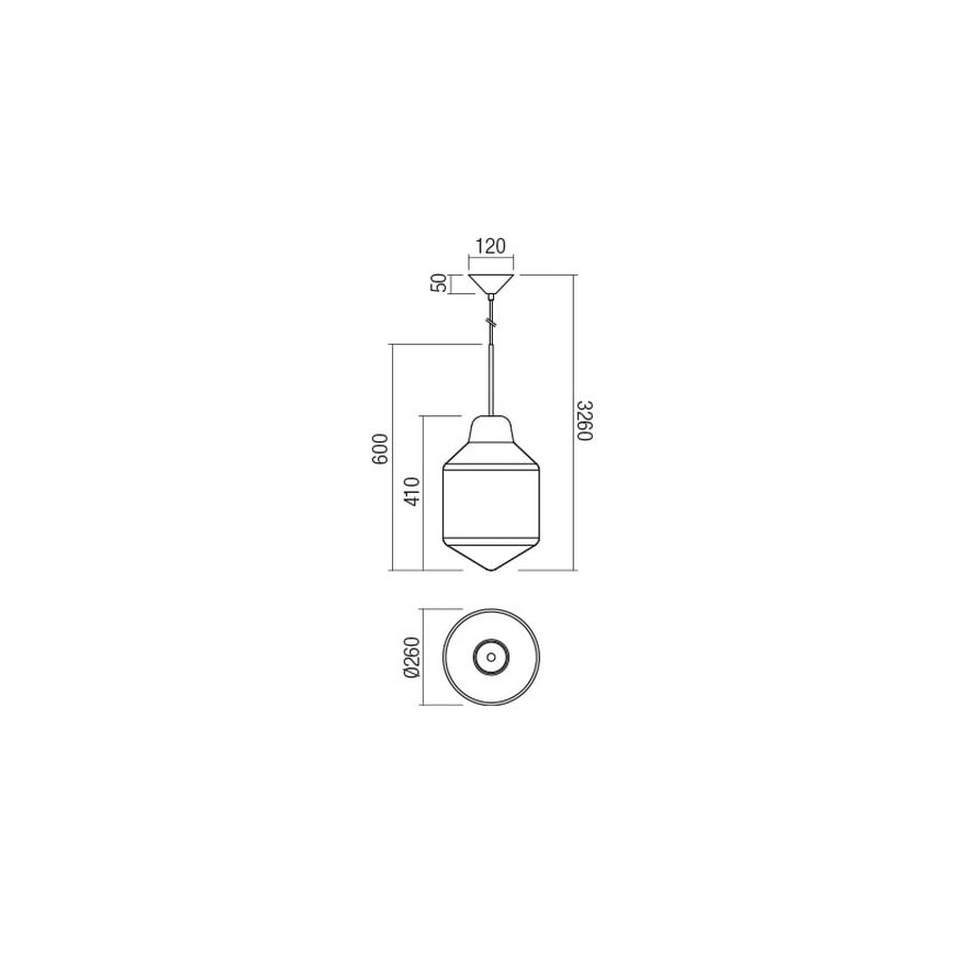 Redo 01-1772 - Κρεμαστό φωτιστικό οροφής AMNO 1x/E27/42W/230V διάμετρος 26 cm μπεζ