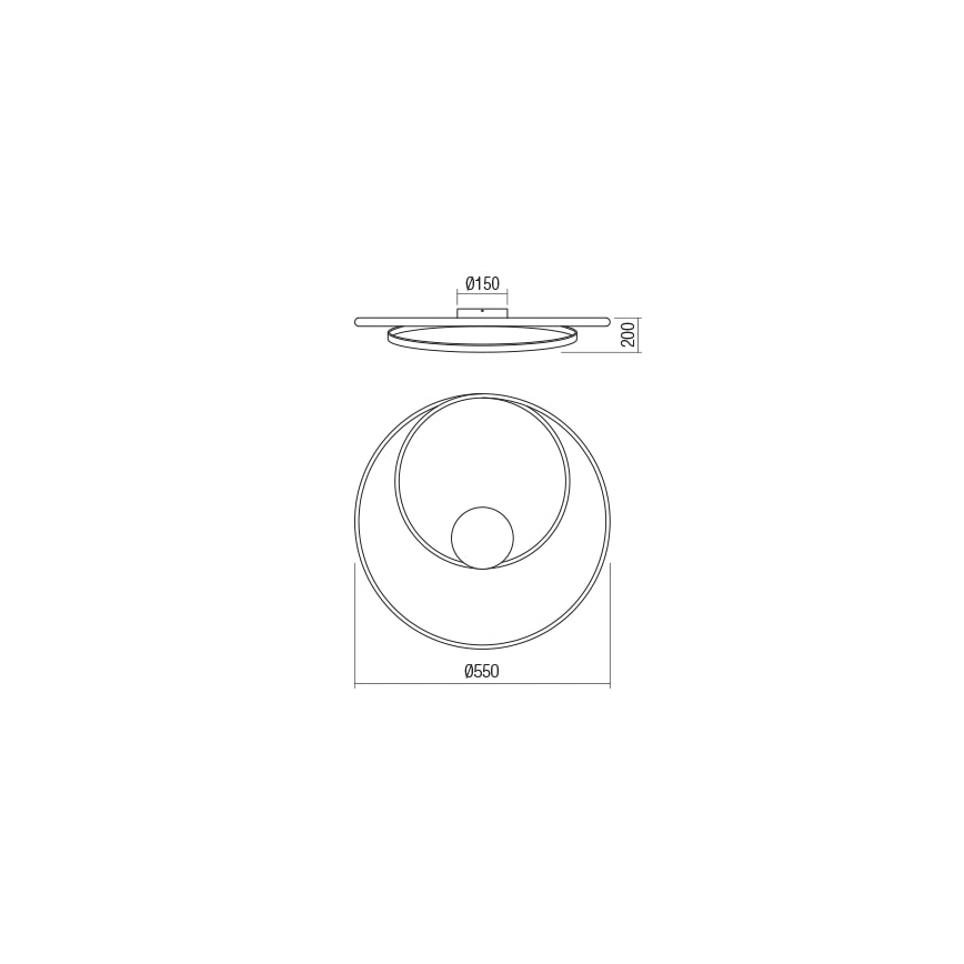 Redo 01-1792 - LED Dimmable φωτιστικό οροφής TORSION LED/30W/230V μπρονζέ