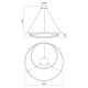 Redo 01-1795 - Led Dimmable κρεμαστό φωτιστικό οροφής TORSION LED/40W/230V διάμετρος 74 cm λευκό