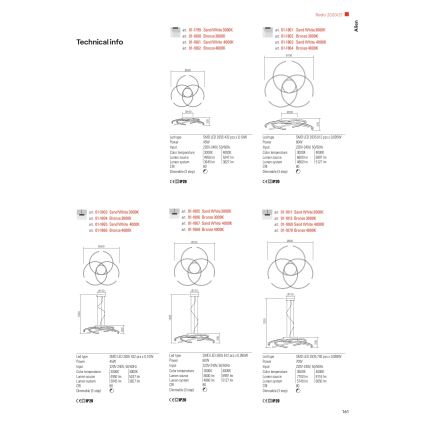 Redo 01-1801 - LED Dimmable φωτιστικό οροφής ALIEN LED/60W/230V 3000K διάμετρος 70 cm λευκό