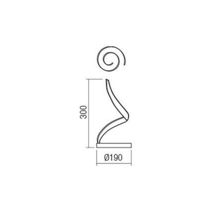 Redo 01-1815 - LED επιτραπέζιο φωτιστικό TORSION LED/11W/230V 3000K λευκό
