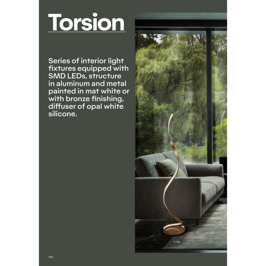 Redo 01-1815 - Επιτραπέζιο φωτιστικό LED TORSION LED/11W/230V λευκό