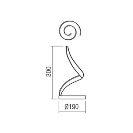 Redo 01-1816 - Επιτραπέζιο φωτιστικό LED TORSION LED/11W/230V μπρονζέ