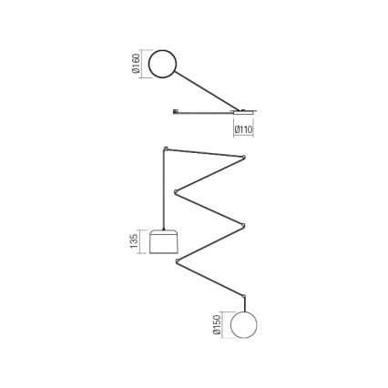 Redo 01-1821 - Κρεμαστό φωτιστικό οροφής DODO 1xE27/15W/230V spider λευκό