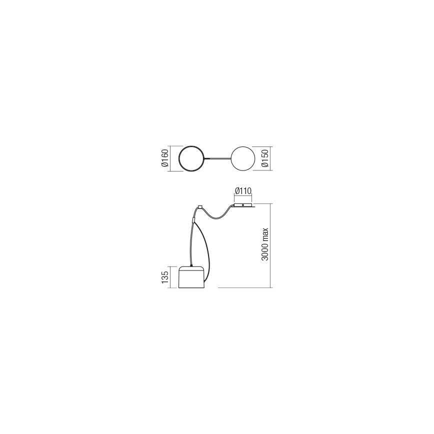 Redo 01-1823 - Κρεμαστό φωτιστικό οροφής DODO 1xE27/15W/230V spider λευκό