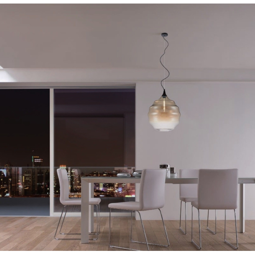 Redo 01-1844 - Κρεμαστό φωτιστικό οροφής SLAG 1xE27/42W/230V διάμετρος 40 cm μπεζ