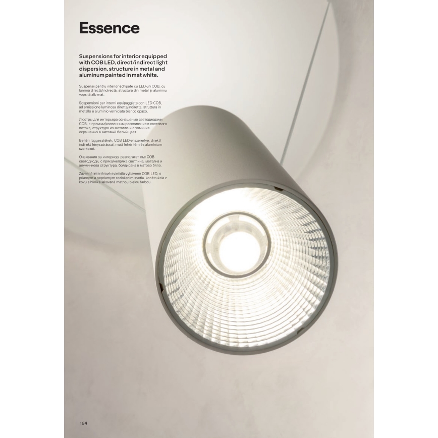 Redo 01-1970 - Led Dimmable κρεμαστό φωτιστικό οροφής ESSENCE LED/24W/230V CRI 90 3000K λευκό