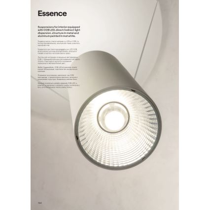 Redo 01-1971 - Led Dimmable κρεμαστό φωτιστικό οροφής ESSENCE LED/36W/230V CRI 90 3000K λευκό