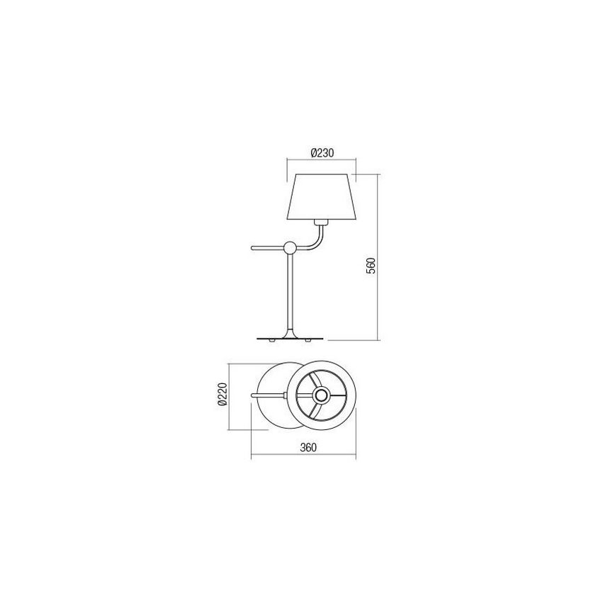 Redo 01-1980 - Επιτραπέζιο φωτιστικό MORRIS 1xE27/42W/230V λευκό