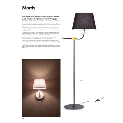 Redo 01-1981 - Επιτραπέζιο φωτιστικό MORRIS 1xE27/42W/230V μαύρο