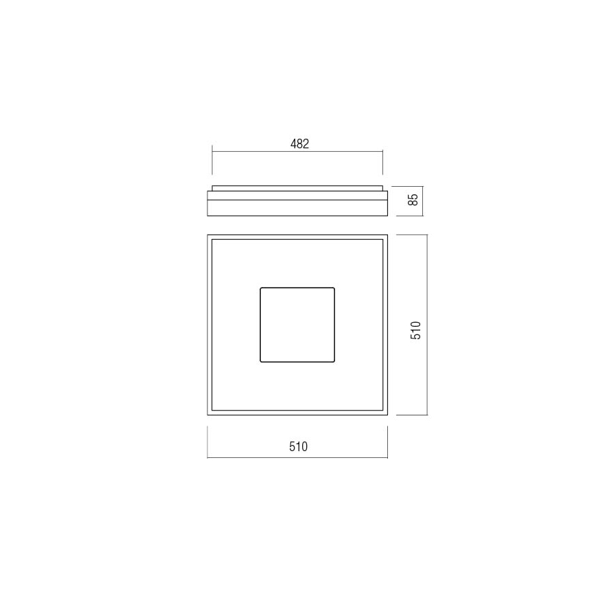 Redo 01-2000 - Ρυθμιζόμενο φωτιστικό οροφής LED MAYA LED/55W/230V 51x51 cm χρυσό