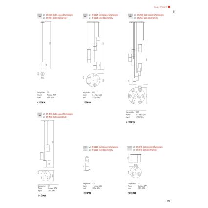 Redo 01-2026 - Πολύφωτο με συρματόσχοινο IWI 9xE27/42W/230V μπρονζέ