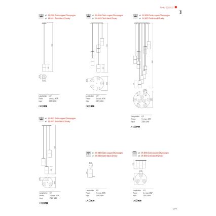 Redo 01-2027 - Πολύφωτο με συρματόσχοινο IWI 9xE27/42W/230V μαύρο