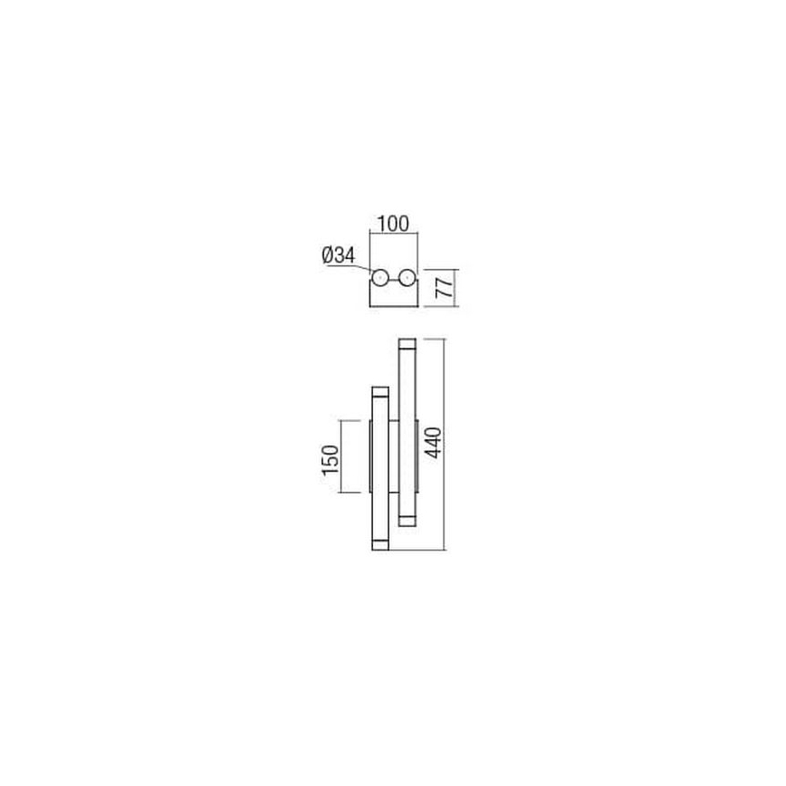Redo 01-2033 - Φωτιστικό τοίχου LED MADISON 4xLED/4W/230V χρυσαφί