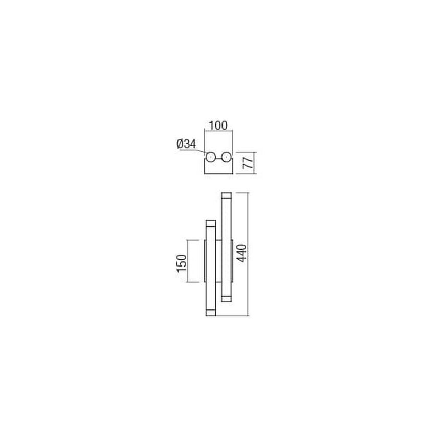 Redo 01-2035 - Φωτιστικό τοίχου LED MADISON 4xLED/4W/230V μαύρο